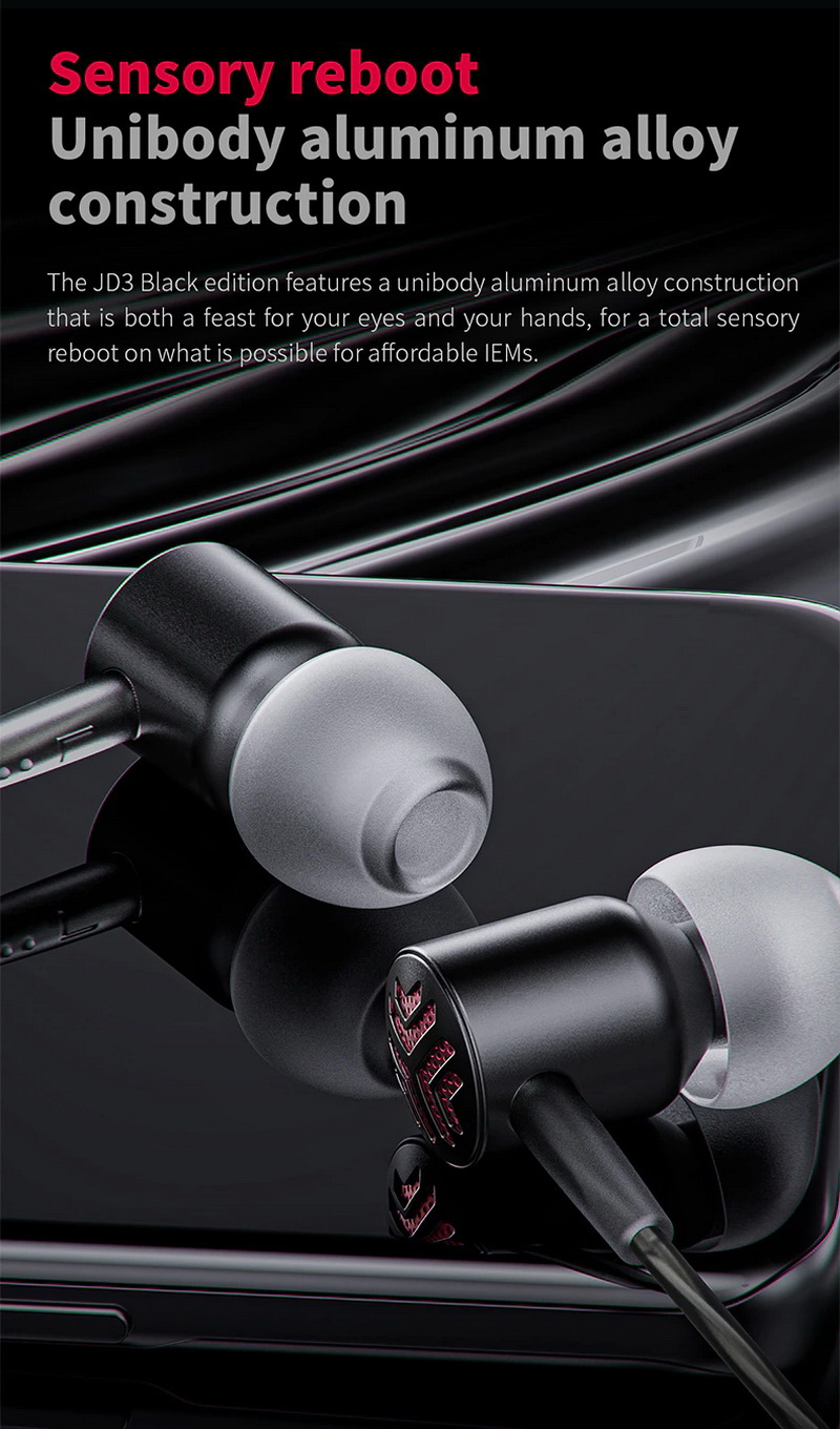 ขาย FiiO JD3 Black Edition หูฟัง 1 ไดรเวอร์ Dynamic พร้อมไมค์ บอดี้อลูมิเนียม ประกันศูนย์ไทย