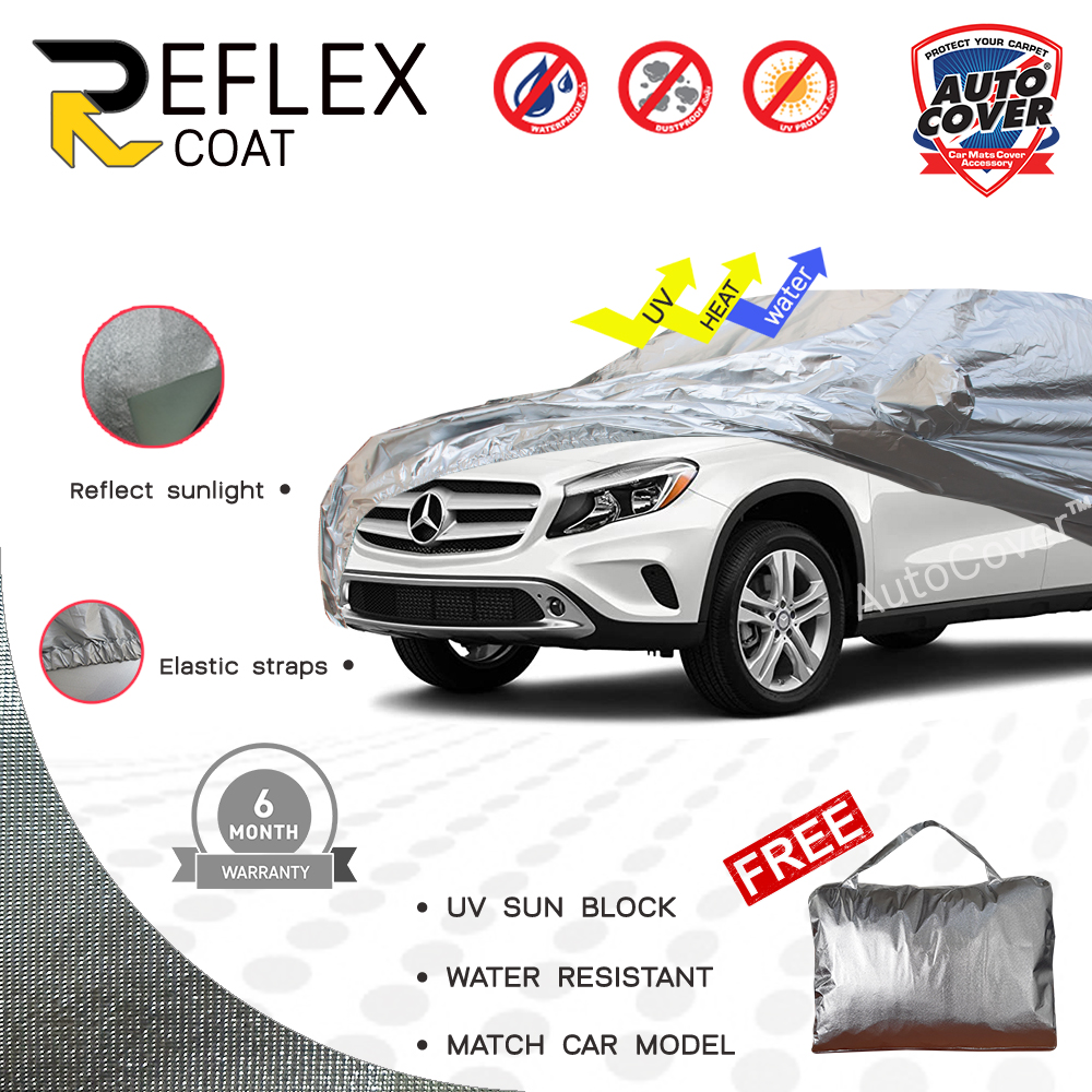 ผ้าคลุมรถเข้ารูป รถ BENZ GLA รหัส W156 ปี 2014-2022 ผ้าคลุมรถ ผ้าคลุมกันแดด กันไอร้อน กันน้ำ รุ่น REFLEX COAT