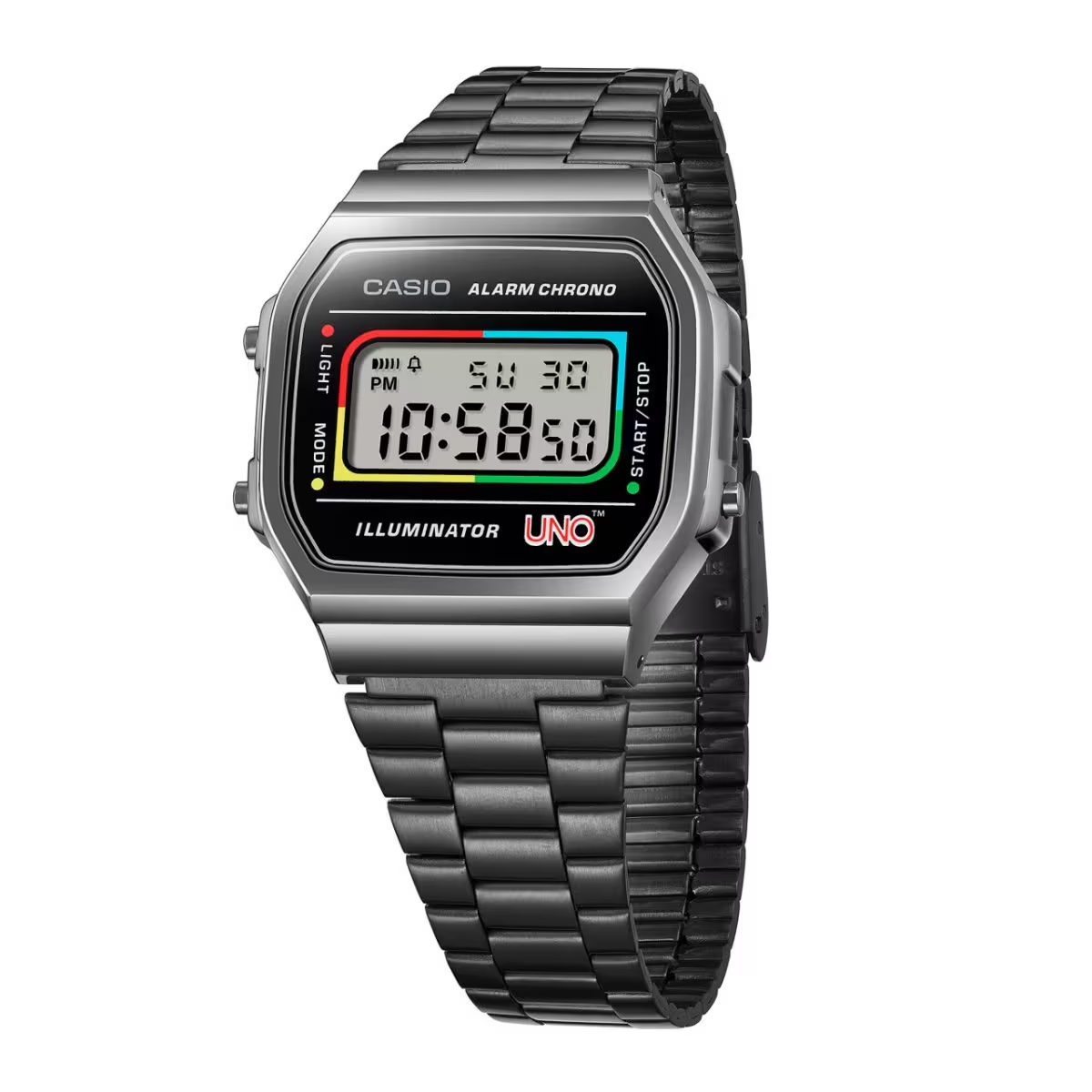 นาฬิกา คาสิโอ CASIO x UNO Card Game Vintage Limited รุ่น A168WEUC-1A ของแท้ รับประกัน1ปี