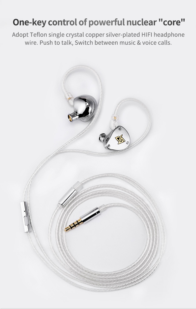 ขาย Auglamour F300 Light หูฟัง Dynamic พร้อมไมค์ สายทองแดง single crystal ชุบเงิน