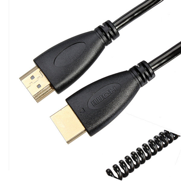 สาย HDMI แบบสปริง 50 เซนติเมตร HDMI Male to HDMI CABLE for DSLR 1080p