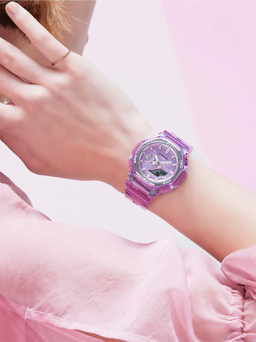 นาฬิกา Casio G-Shock Women ไซส์มินิ GMA-S2100SK Metallic Skeleton series รุ่น GMA-S2100SK-4A ของแท้ รับประกัน1ปี