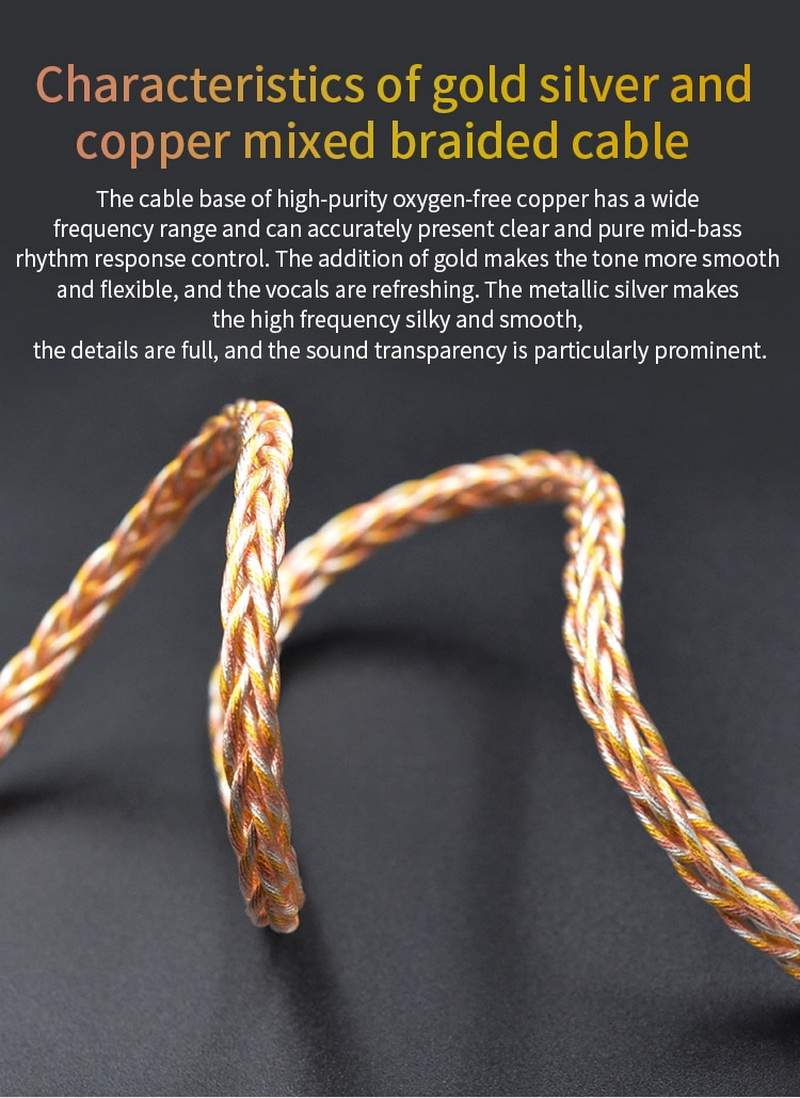 ขาย CCA NeoGoldsilver สายอัพเกรดหูฟังที่ดีที่สุด ขั้วพินC