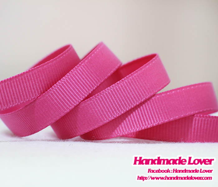 ริบบิ้นผ้าสีชมพู อมม่วง ขนาด 10 มิล