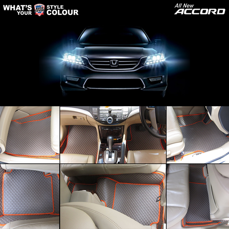 พรมปูพื้นรถยนต์ พรมกระดุม รถ HONDA ACCORD (Gen 9) ปี 2013-2018 ชุดภายในห้องโดยสาร จำนวน 12 ชิ้น