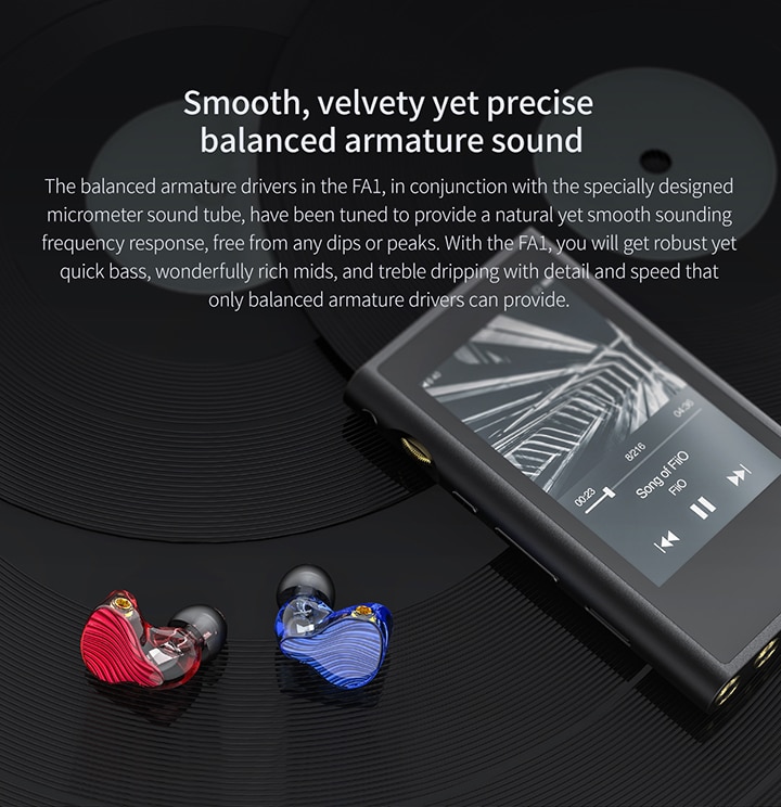 FiiO FA1 หูฟัง Pure Balanced 1 ไดร์เวอร์ ถอดสายได้