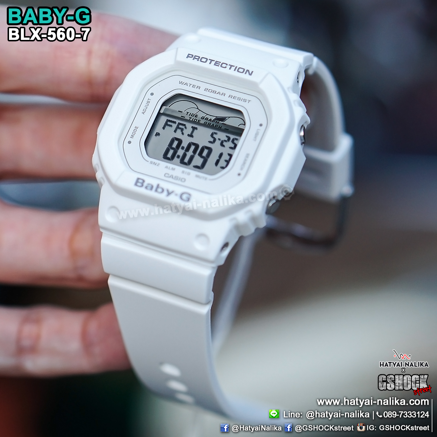 นาฬิกา Casio Baby-G G-LIDE รุ่น BLX-560-7 (สี white crayon) ของแท้ รับประกัน1ปี