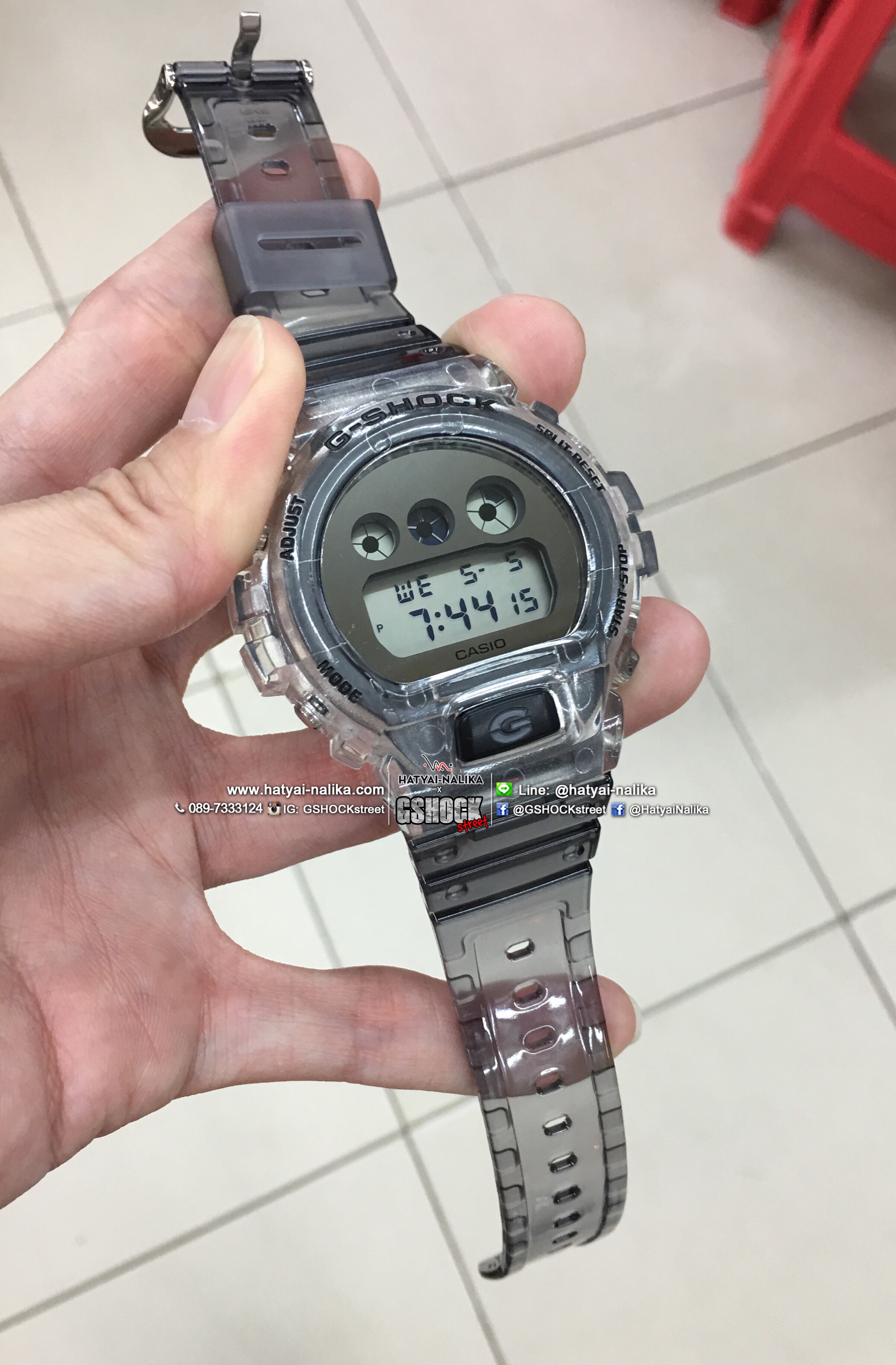 นาฬิกา Casio G-Shock Special color SKELETON series รุ่น DW-6900SK-1 ของแท้ รับประกัน1ปี
