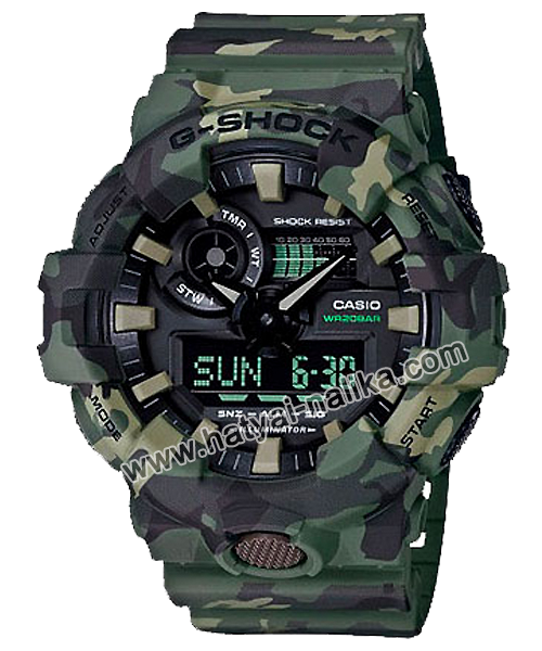 นาฬิกา Casio G-Shock Limited GA-700CM Camouflage series รุ่น GA-700CM-3A (พรางเขียว) ของแท้ รับประกัน1ปี
