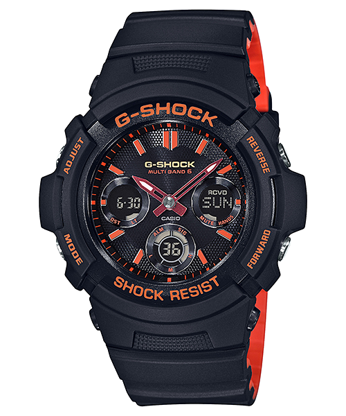 นาฬิกา Casio G-Shock Limited Bright Orange Color series รุ่น AWG-M100SBR-1A ของแท้ รับประกัน1ปี