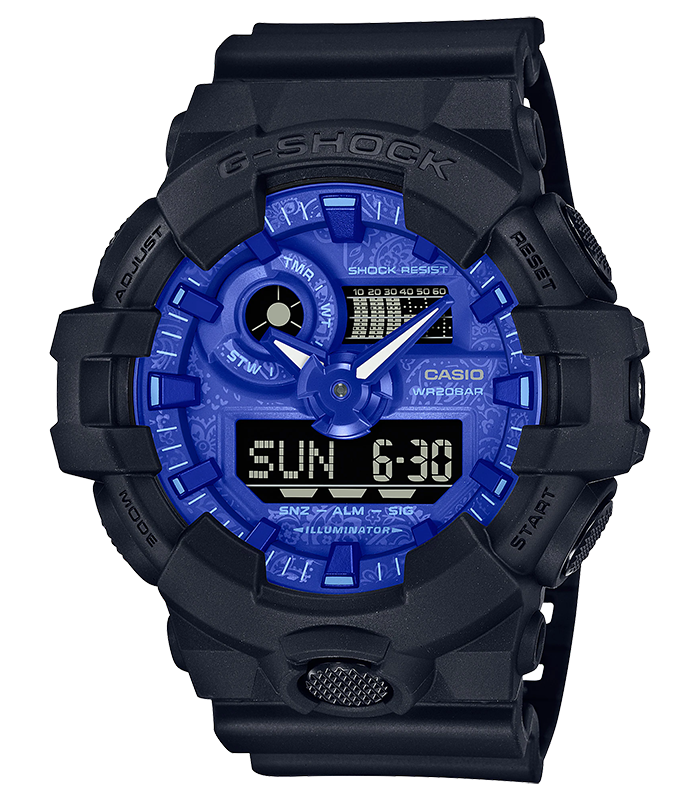 นาฬิกา Casio G-Shock Special color Blue Paisley series รุ่น GA-700BP-1Aของแท้ รับประกัน1ปี