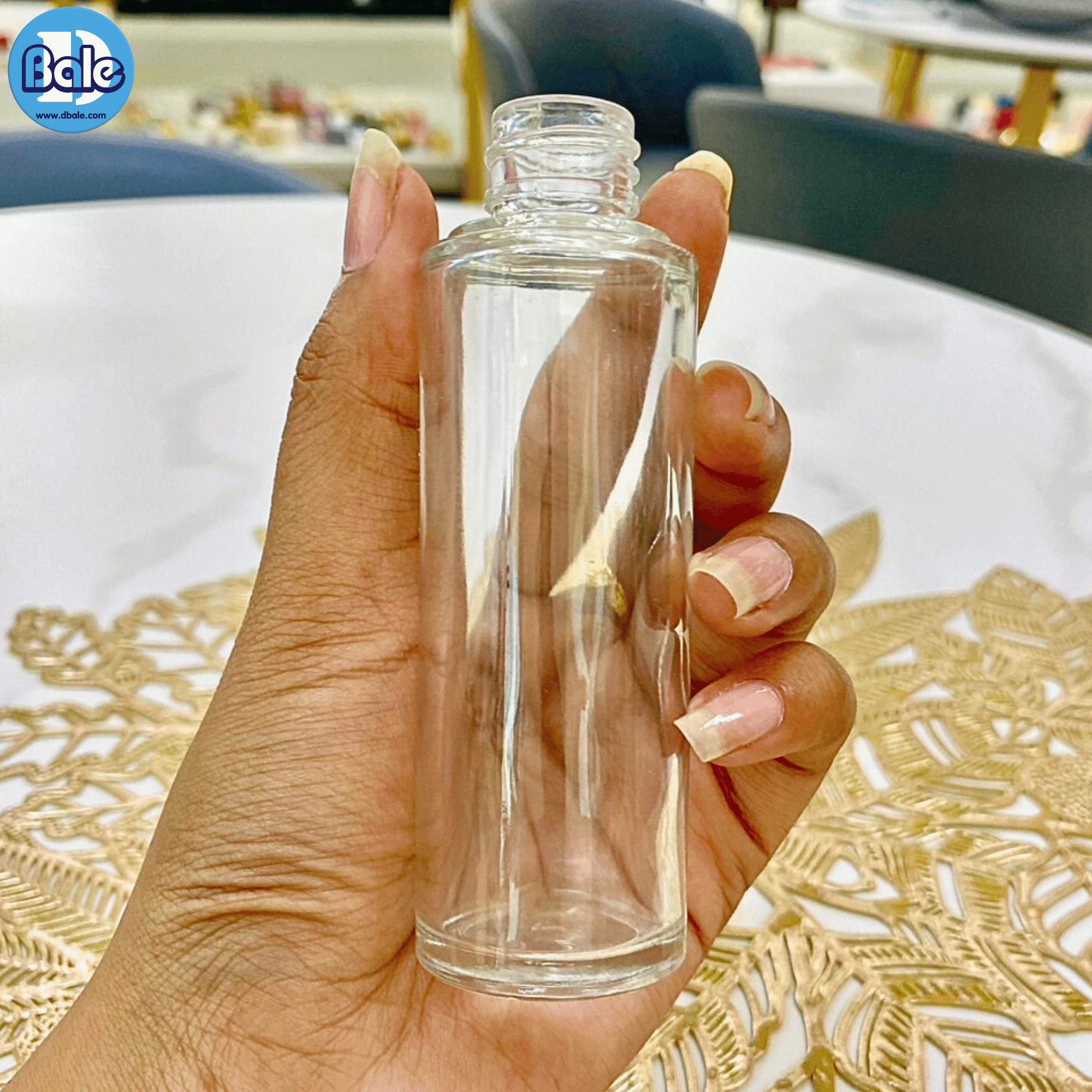 c005 50ml. ขวดแก้วใส สีใส
