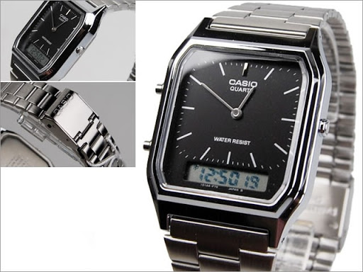นาฬิกา คาสิโอ Casio STANDARD DIGITAL Vintage รุ่น AQ-230A-1 ของแท้ รับประกัน1ปี
