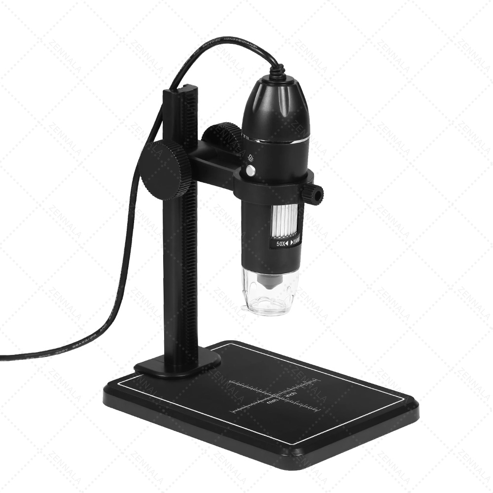 กล้องจุลทรรศน์ USB/micro/typeC 1600X mobile-PC แบบขาตั้ง + ฐานวางวัตถุ รุ่น DG02