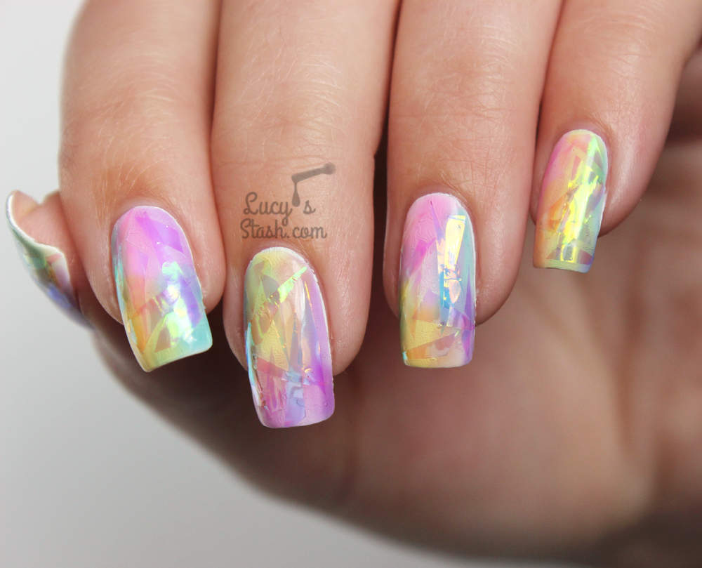 กระดาษแก้วออโรรา,Glass Aurora paper,Glass Slice Nail Art,กระดาษแก้ว,กระดาษแก้ว ติดเล็บ