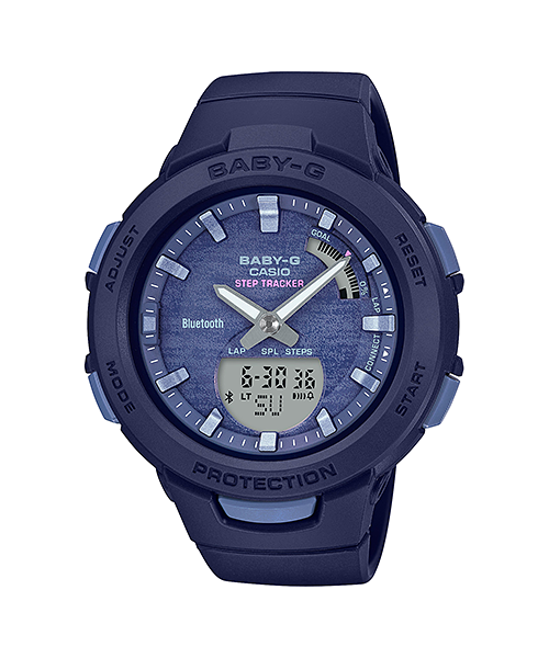 นาฬิกา Casio Baby-G G-SQUAD BSA-B100AC Activities in Natural Colors series รุ่น BSA-B100AC-2A "สี blue sea" ของแท้ รับประกัน1ปี