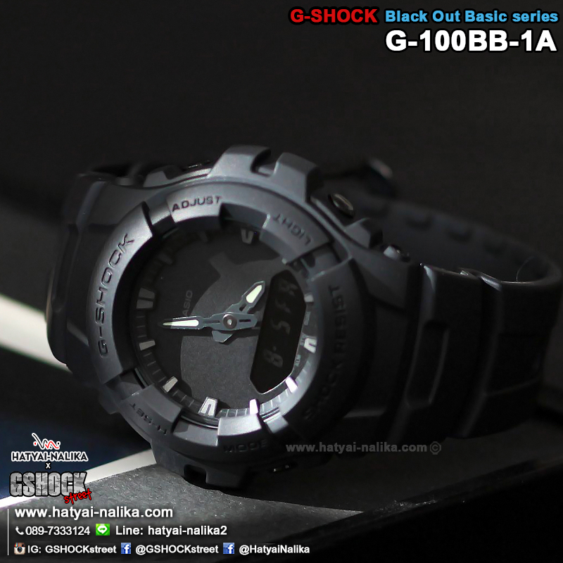 นาฬิกา Casio G-Shock Limited Black Out Basic series รุ่น G-100BB-1A ของแท้ รับประกัน1ปี