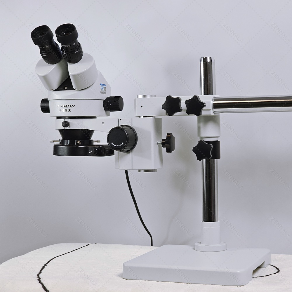 กล้องจุลทรรศน์ แบบมีแขน SANQTID trinocular stereo 7-45x Full HD รุ่น ZSA-45-HD