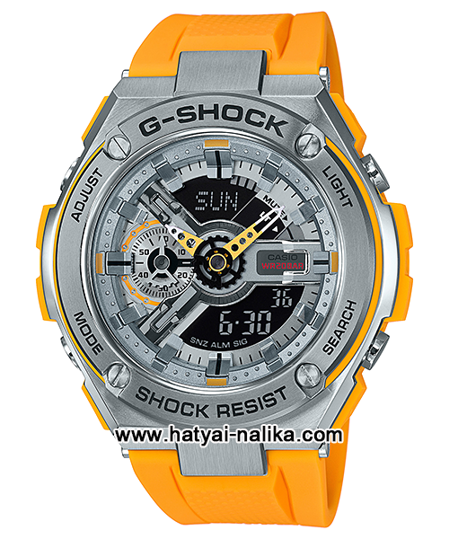 นาฬิกา Casio G-Shock G-STEEL Limited Color GST-410 series รุ่น GST-410-9A สีเหลือง (สีผลิตจำกัดไม่วางขายในไทย) ของแท้ รับประกัน1ปี