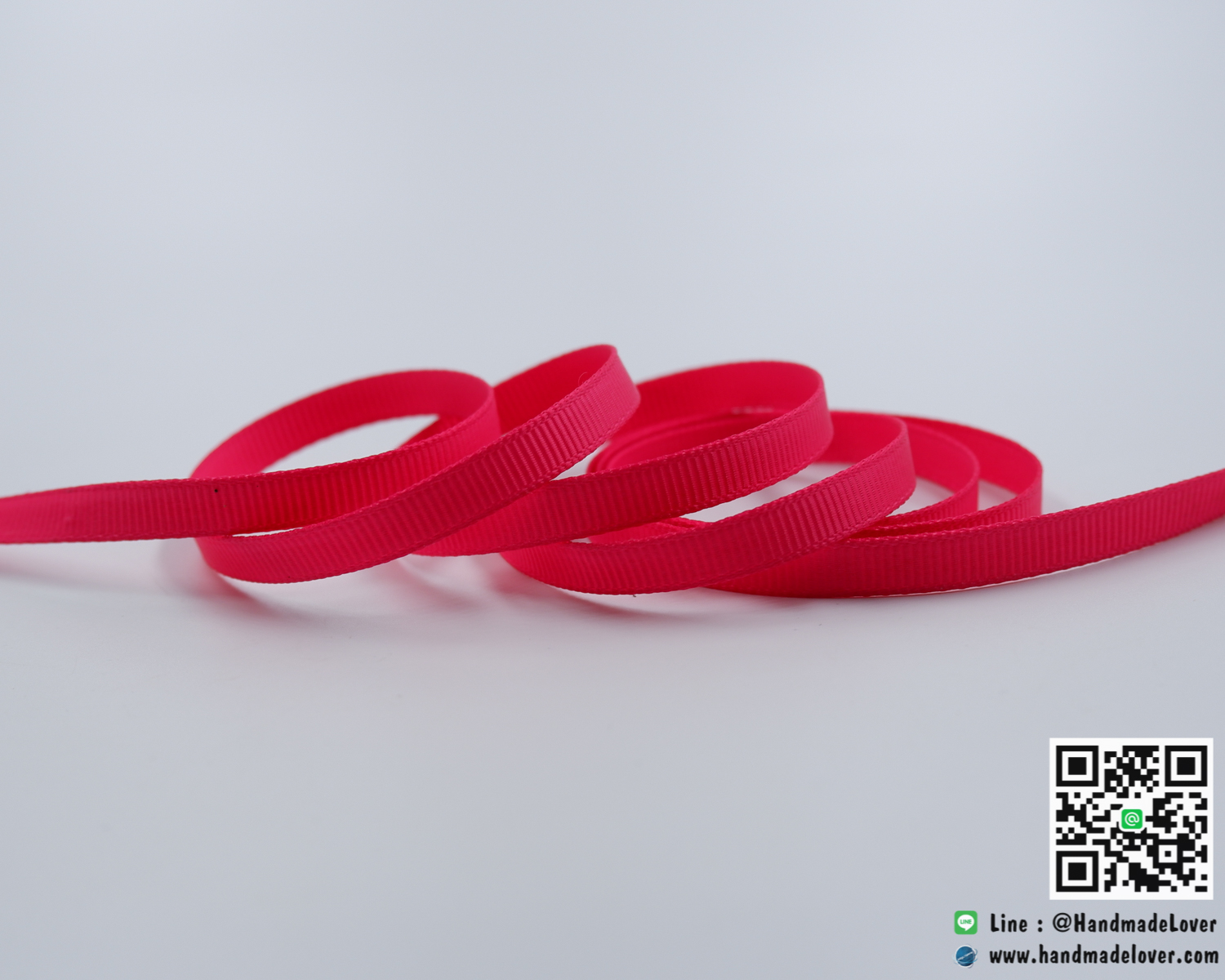 ริบบิ้นผ้า กรอสเกรน สีชมพูเข้ม #175