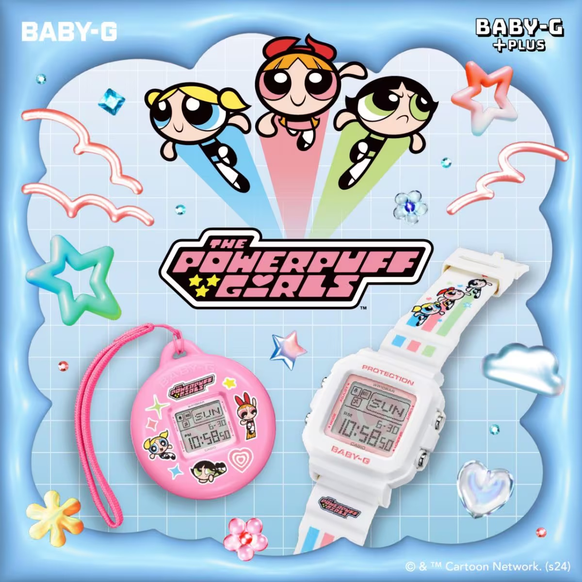 นาฬิกา Casio BABY-G x POWERPUFF GIRLS Limited Collaboration model รุ่น BGD-10KPP-7 ของแท้ รับประกัน1ปี