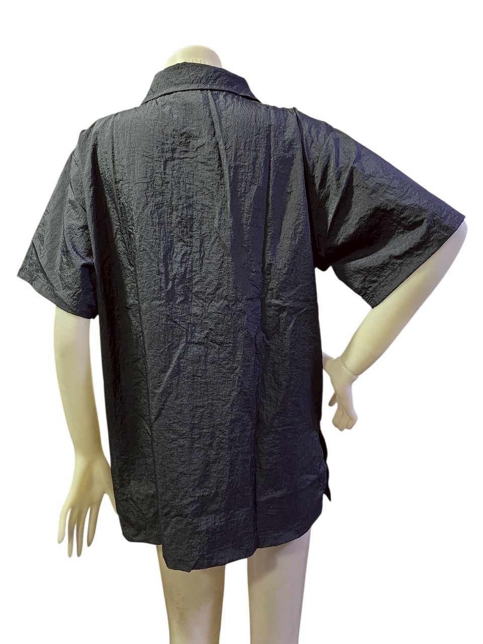 Dogtalog DogTaLog : Groomer Apparel เสื้อคลุมผ้าร่ม เสื้อคลุมตัดขน เสื้อคลุมช่าง เสื้อตัดขนหมา : แบบคอปก สีดำ