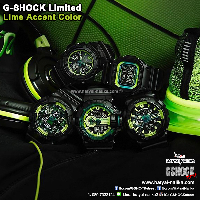 นาฬิกา คาสิโอ Casio G-Shock Limited Lime Accent Color series รุ่น GA-400LY-1A ของแท้ รับประกัน 1 ปี (นำเข้า Japan)