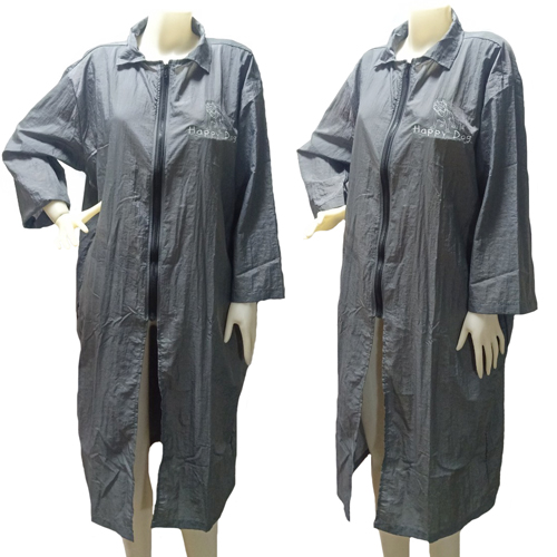 Dogtalog Groomer Apparel เสื้อคลุมผ้าร่ม เสื้อคลุมตัดขน เสื้อคลุมช่าง เสื้อคลุมกันเปื้อน ชุดกันเปื้อน เทา