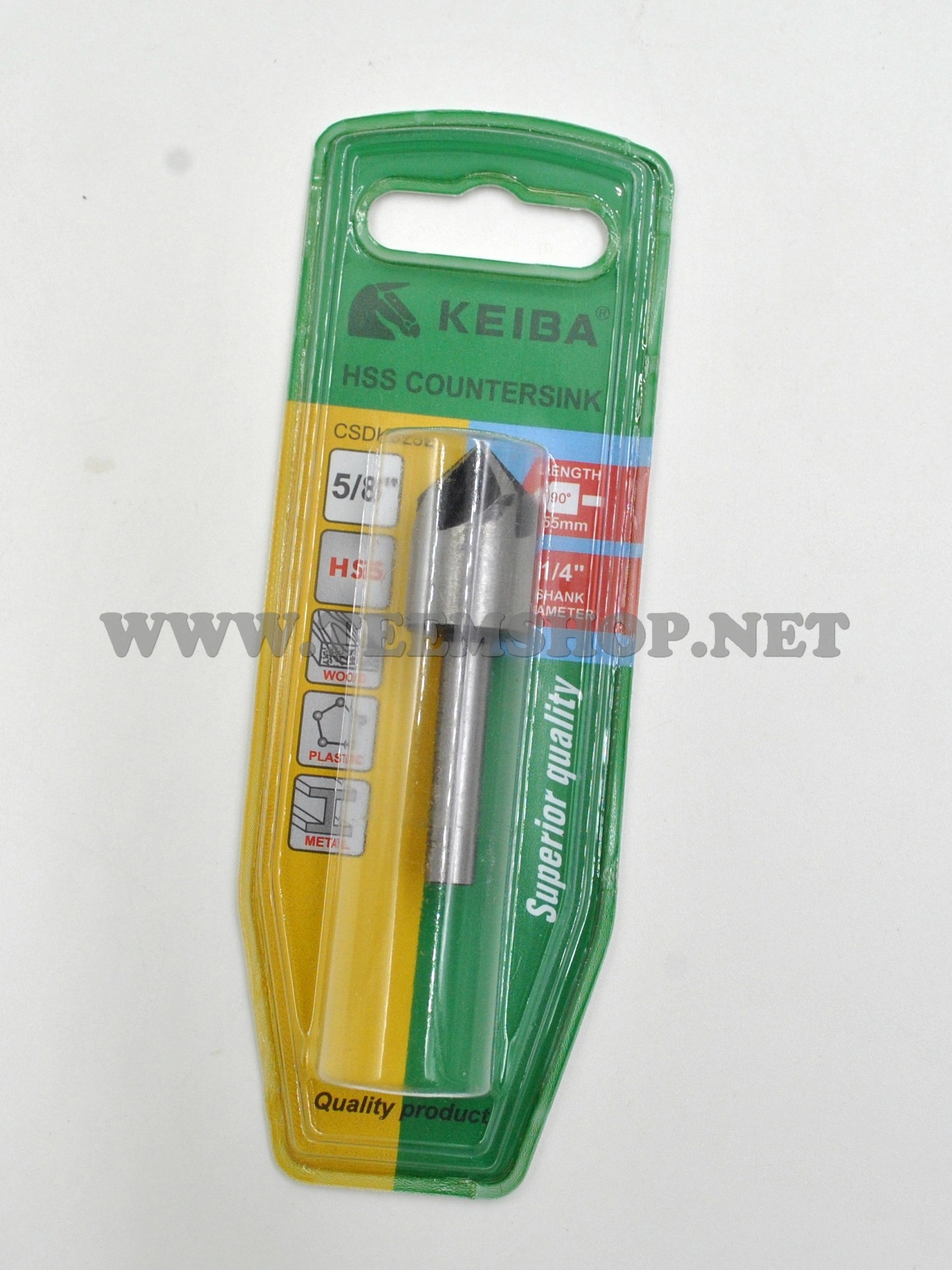 KEIBA ดอกเคาเตอร์ซิงค์ 5/8" แกน 1/4" (คว้านหัวเตเปอร์)
