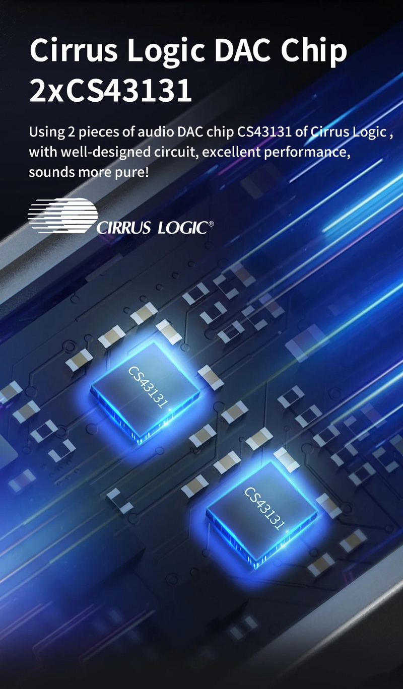 SMSL D10 DAC/AMP พกพา ชิป Cirrus Logic CS43131 x2 รองรับ PCM32bit/384kHz, DSD256 ประกันศูนย์ไทย