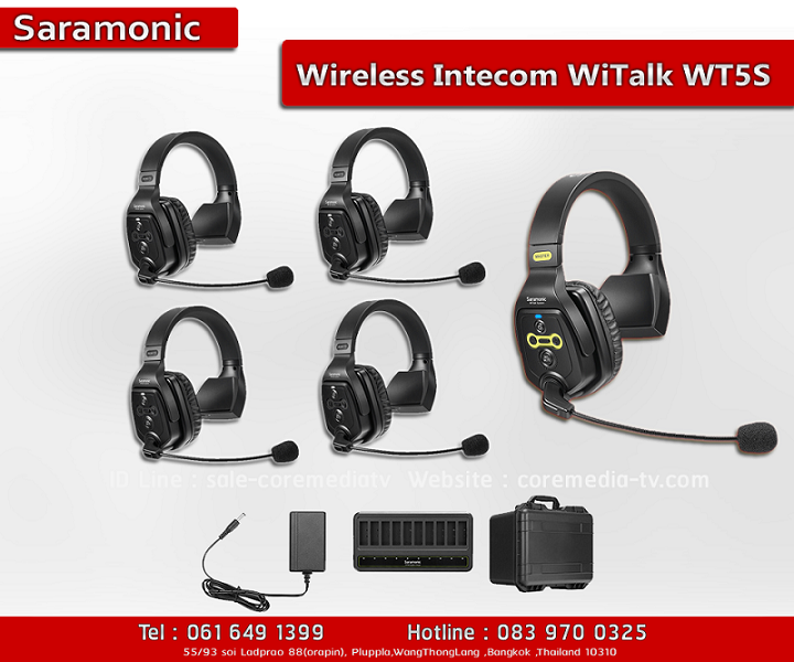 Saramonic WiTalk WT5D (7S Kit) Wireless Intercom ( Single Headset )