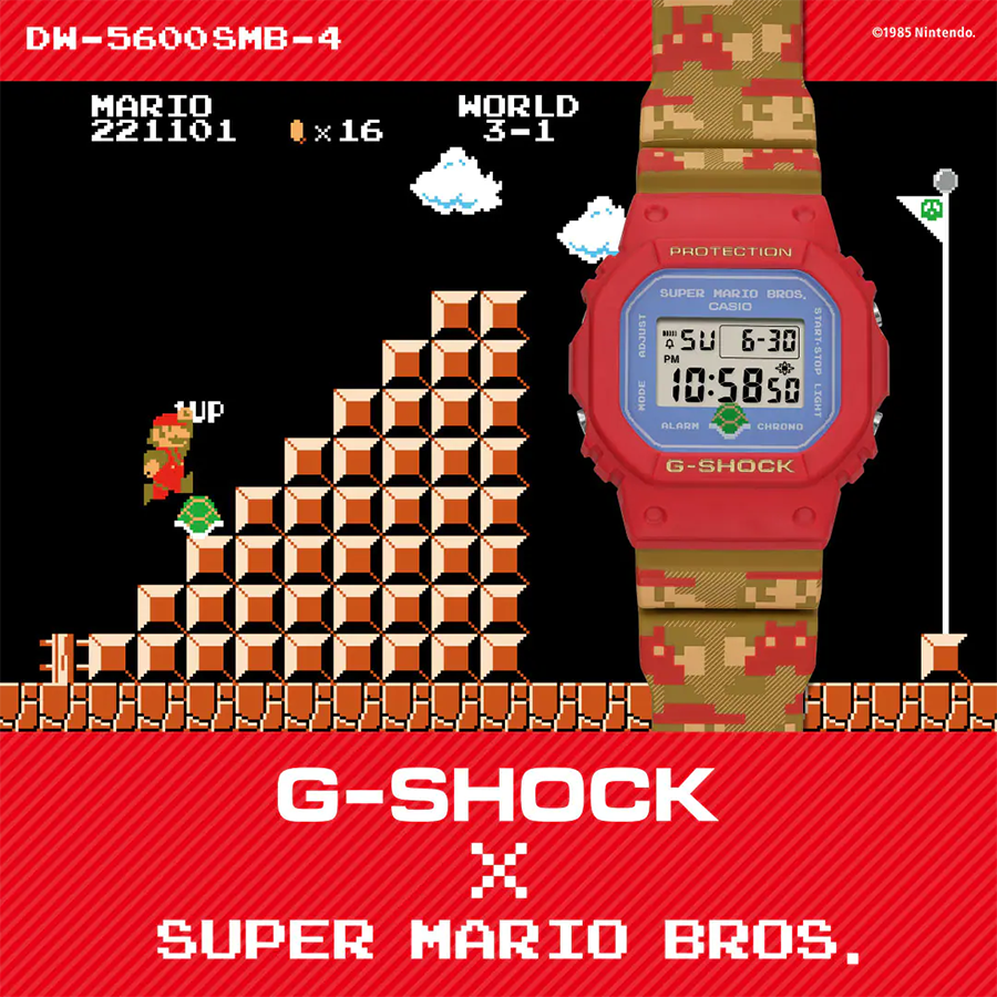 นาฬิกา Casio G-SHOCK x SUPER MARIO BROTHERS Limited รุ่น DW-5600SMB-4 ของแท้ รับประกัน1ปี