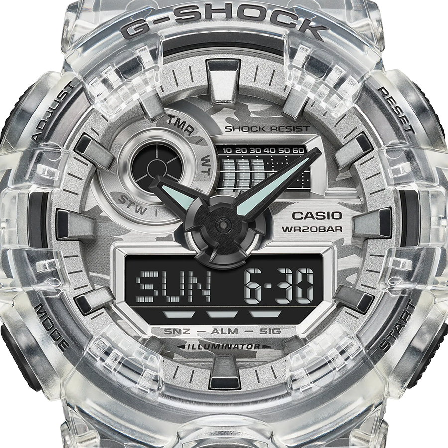 นาฬิกา Casio G-Shock Special color Skeleton Camo series รุ่น GA-700SKC-1A ของแท้ รับประกัน1ปี