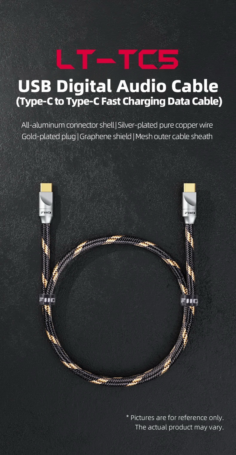 FiiO LT-TC5 สายชาร์จ/สายดาต้า แบบ TypeC เป็น TypeC เส้นเดียวครบจบในตัว