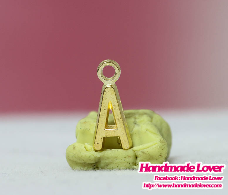 จี้,ตัวห้อยซิปโลหะ สีทอง ตัว "A-Z" แบบห้อย