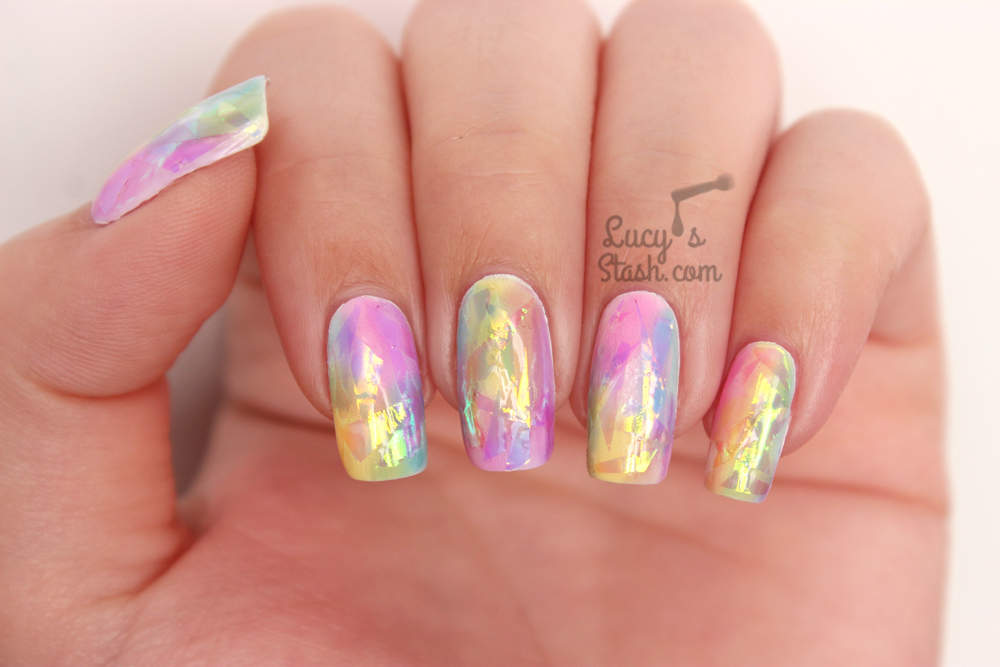 กระดาษแก้วออโรรา,Glass Aurora paper,Glass Slice Nail Art,กระดาษแก้ว,กระดาษแก้ว ติดเล็บ