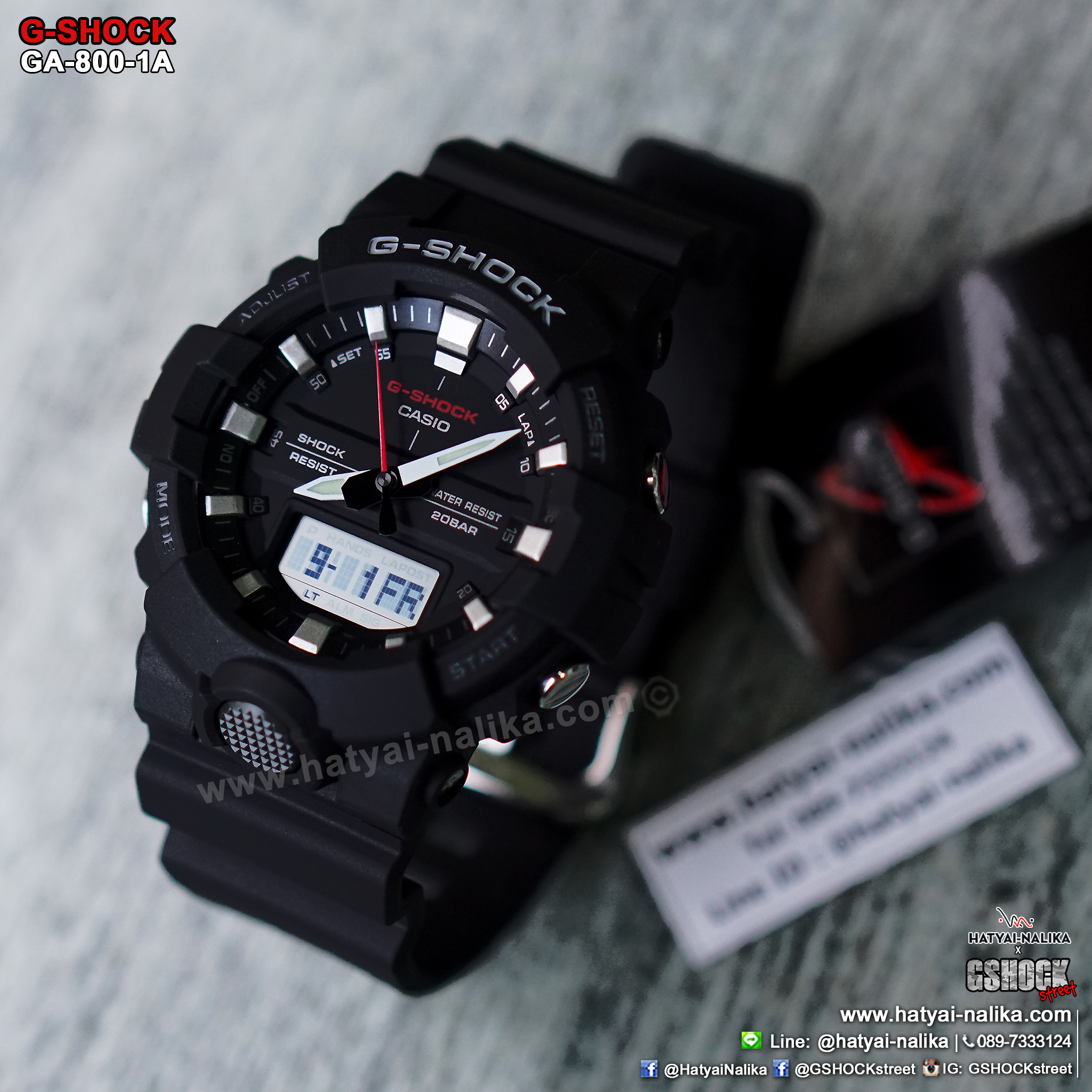 นาฬิกา Casio G-Shock ANALOG-DIGITAL GA-800 series รุ่น GA-800-1A ของแท้ รับประกัน1ปี