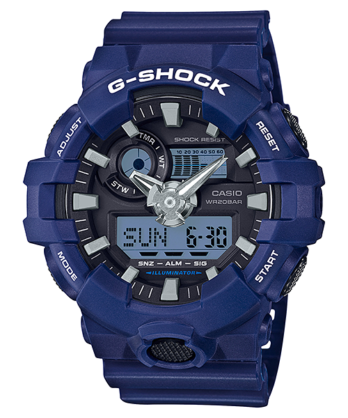 นาฬิกา คาสิโอ Casio G-Shock Standard ANALOG-DIGITAL รุ่น GA-700-2A (สีเนวี่บลู) ของแท้ รับประกัน 1 ปี
