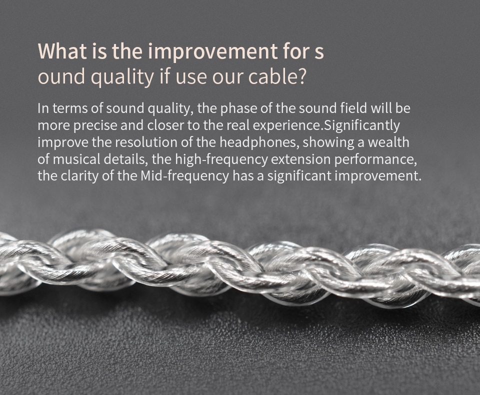 ขาย สาย KZ Lightning สายหูฟังชุบเงินถัก 100 แกน รองรับ MFI แท้