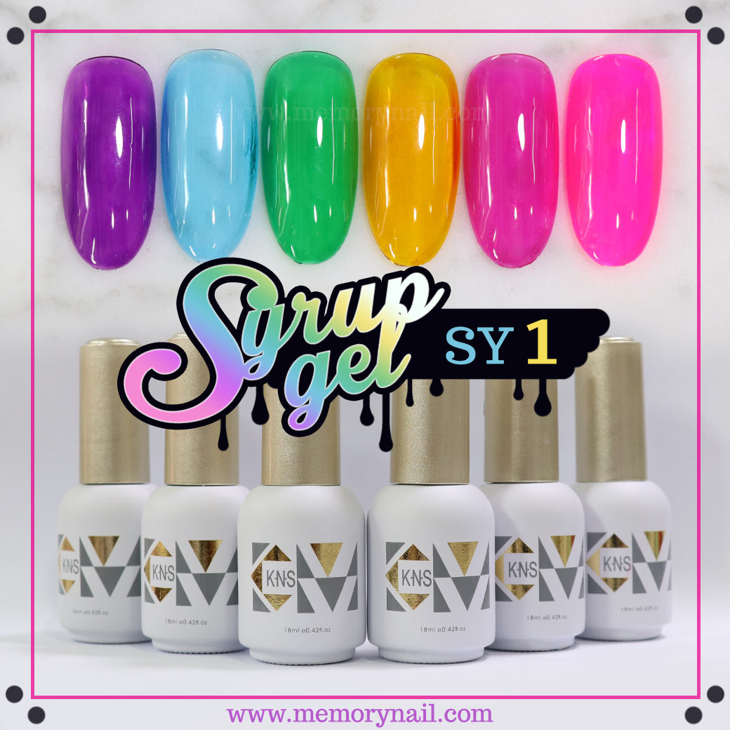 SY-1 สีเจลไซรัป Syrup Nail Gel คละสี 6 สี 6 ขวด ขวดใหญ่ 15 ML