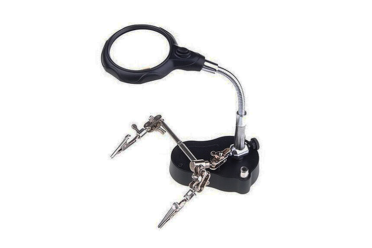 อุปกรณ์คีบจับชิ้นงาน พร้อมแว่นขยาย 3.5 เท่า /12 เท่า