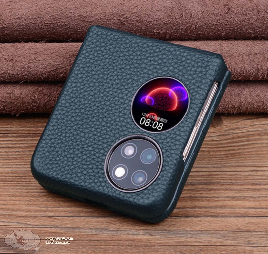 เคสหนังแท้ Huawei P50 Pocket จาก Jinhao [Pre-order]