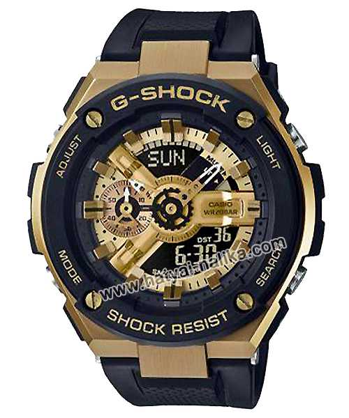 นาฬิกา Casio G-Shock G-STEEL GST-400G series รุ่น GST-400G-1A9 (สีดำทอง) ของแท้ รับประกัน1ปี