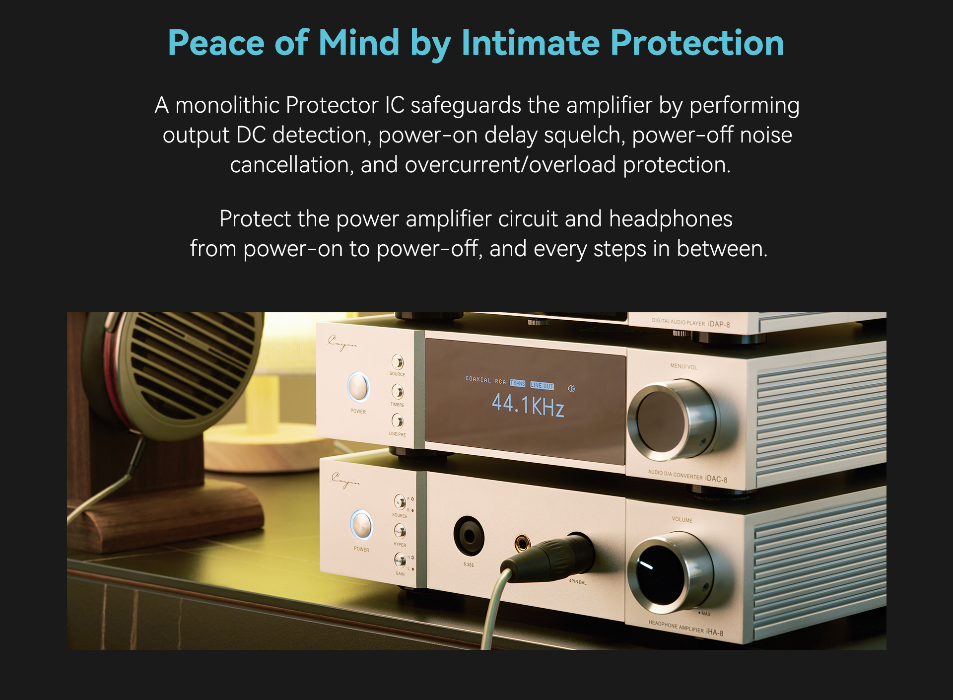 Cayin IHA-8 แอมป์หูฟัง 4 ช่องสัญญาณ Class A แบบ Discrete MOSFET กำลังขับสูง ประกันศูนย์ไทย