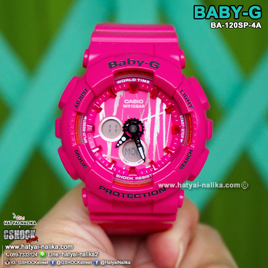 นาฬิกา Casio Baby-G Scratched Pattern series รุ่น BA-120SP-4A ของแท้ รับประกัน1ปี