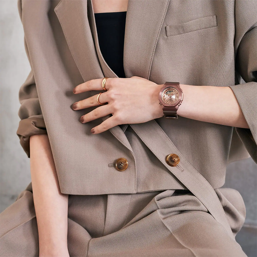 นาฬิกา Casio G-Shock Women ไซส์มินิ Metal Covered รุ่น GM-S2100BR-5A ของแท้ รับประกัน1ปี