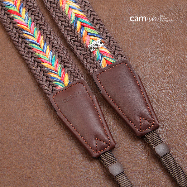 สายคล้องกล้องสวยๆ สีสดใส cam-in Glory Pony Dark Brown