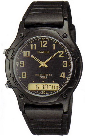 นาฬิกา คาสิโอ Casio STANDARD ANALOG-DIGITAL รุ่น AW-49H-1B