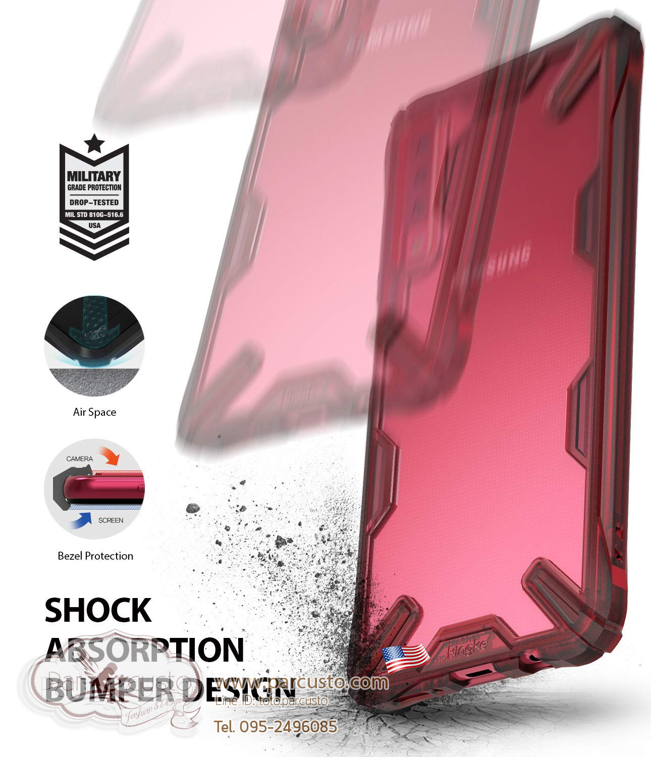 เคสกันกระแทก Samsung Galaxy A7 2018 [ Fusion-X] จาก Ringke [หมด]