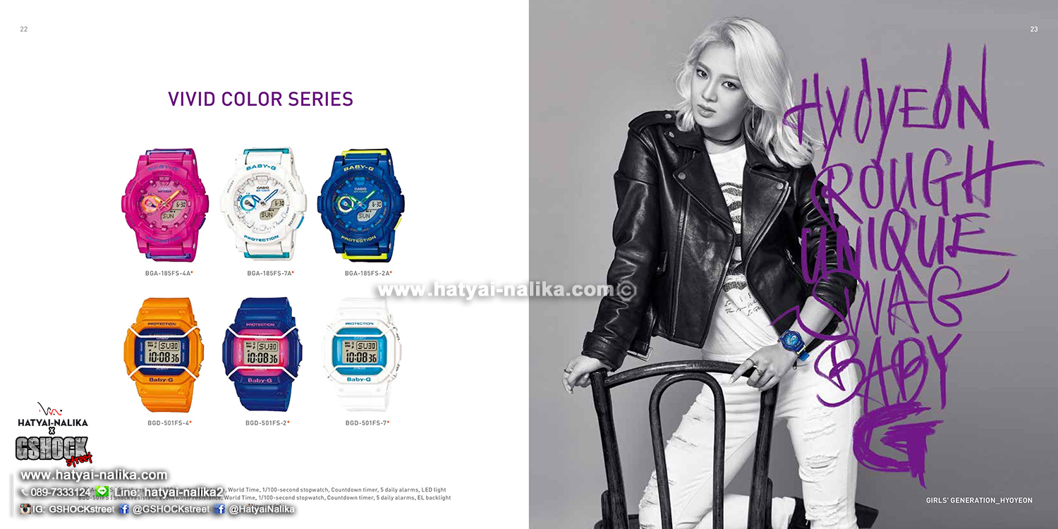 นาฬิกา Casio Baby-G BGA-185FS Vivid Fashion color series รุ่น BGA-185FS-4A ของแท้ รับประกัน1ปี